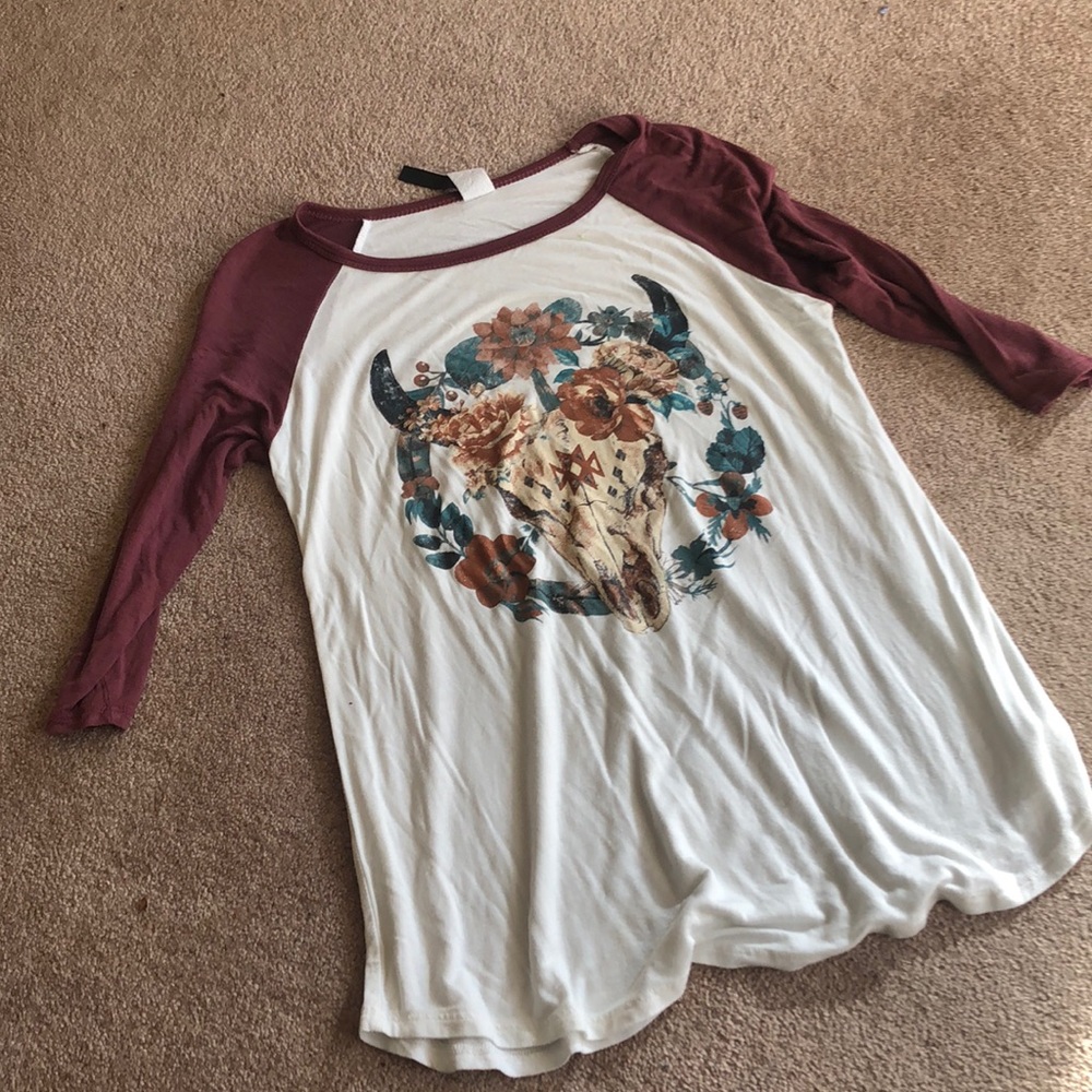 Bull skull t shirt